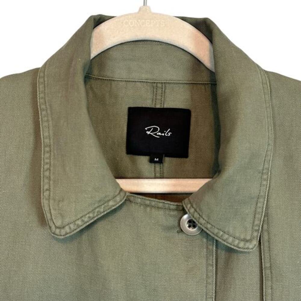 Rails Barclay Sage Double Breasted Utility Jacket Medium Coastal‎ Casual - Picture 6 of 16